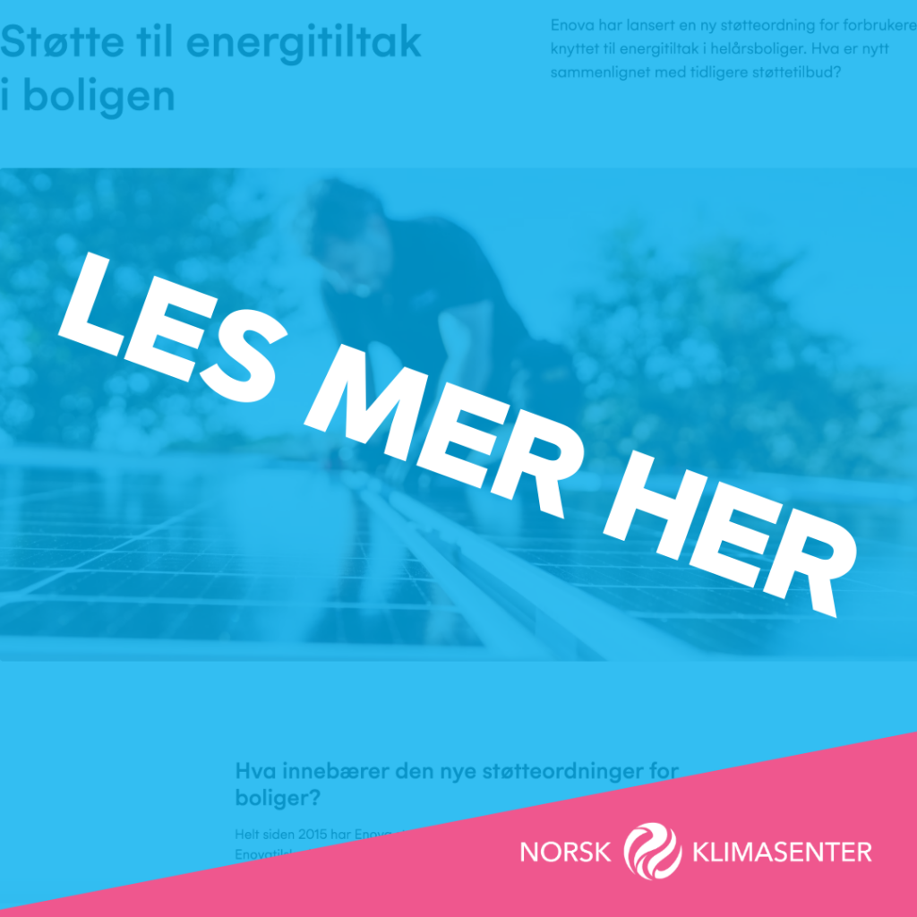 Ny støtteordning fra Enova