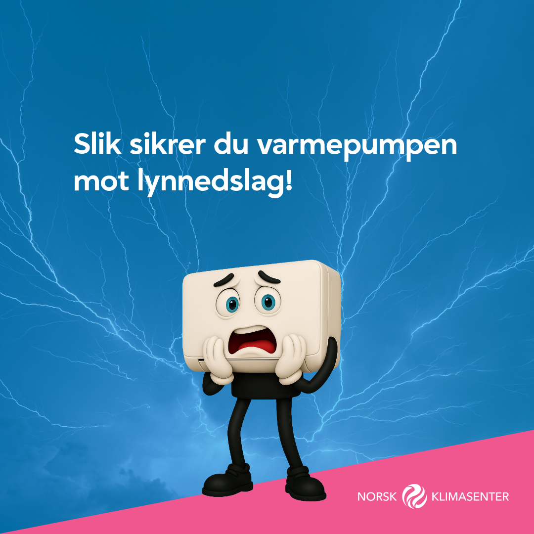 Slik sikrer du varmepumpen mot lynnedslag 